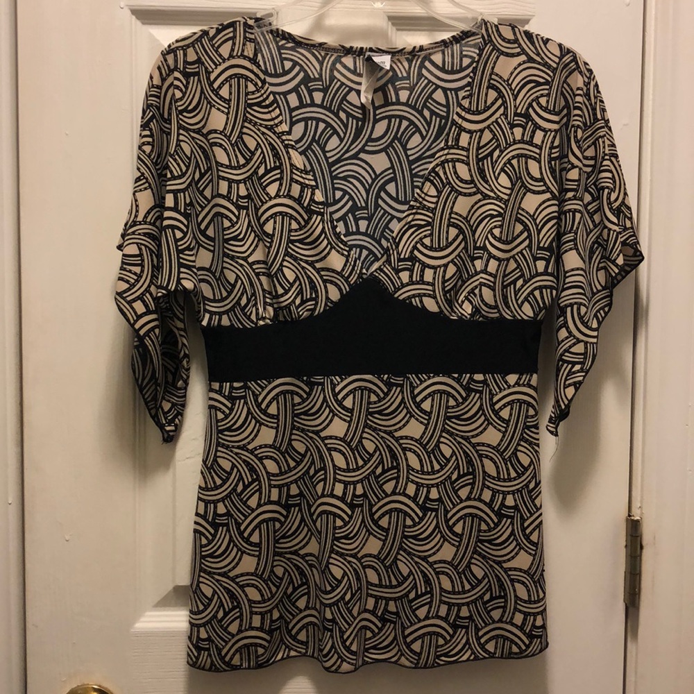 Black and gold top